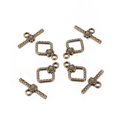 Tibetan Style Toggle Clasps TIBEB-A101564-AB-FF-1