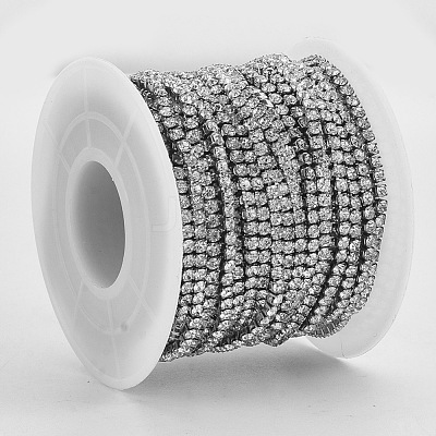 304 Stainless Steel Rhinestone Strass Chains STAS-T055-12P-1