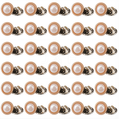 30Pcs Round Iron Lapel Pin Backs for Backpack Clothes JEWB-GF0011-52-1