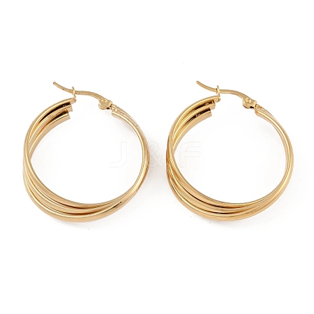 PVD Vacuum Plating 201 Stainless Steel Hoop Earrings EJEW-I309-07G-02-1