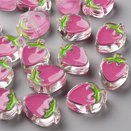 Transparent Enamel Acrylic Beads TACR-S155-003I-1