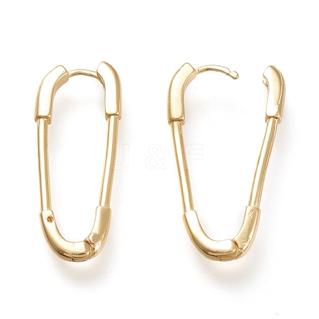 Brass Huggie Hoop Earrings KK-CJ0001-53-1