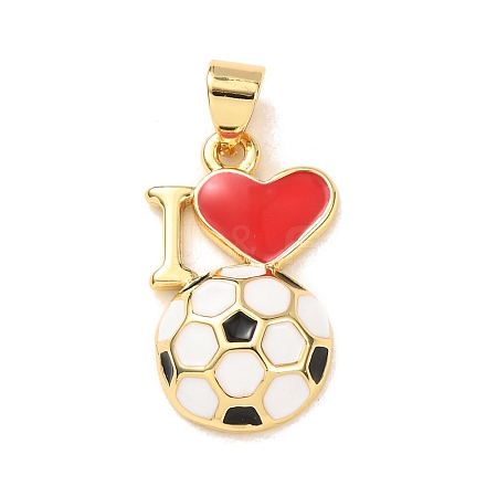 Brass Enamel Pendants KK-P352-05B-G-1