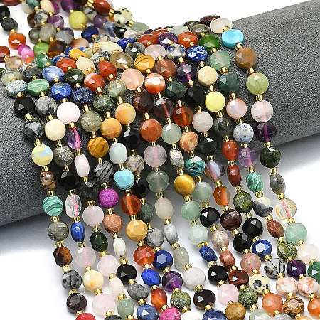 Natural & Synthetic Mixed Gemstone Beads Strands G-C116-A44-02-1
