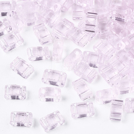 2-Hole Transparent Glass Seed Beads SEED-N004-002-C01-1