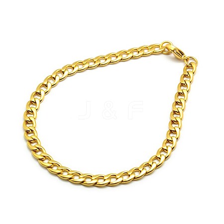304 Stainless Steel Curb Chain/Twisted Chain Bracelet Making X-STAS-A028-B122G-1