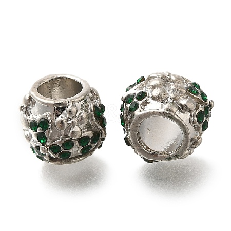 Rack Plating Alloy European Beads FIND-H005-22P-02-1