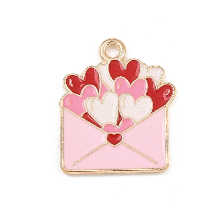 Valentine's Day Alloy Enamel Pendants X-ENAM-I084-01KCG-30-1