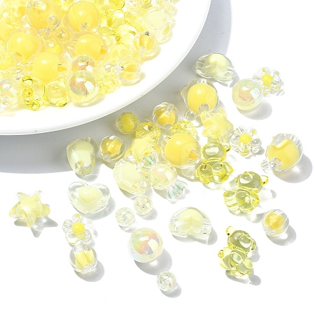 120Pcs 12 Styles Mixed Styles Acrylic Beads MACR-YW0003-05J-1