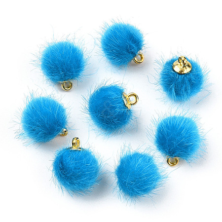 Faux Mink Fur Covered Charms WOVE-S084-36J-1