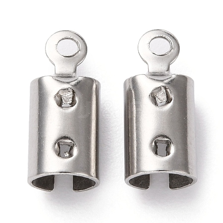 Non-Tarnish 304 Stainless Steel Cord Ends X-STAS-H124-11P-1