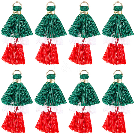 Polycotton Tassel Pendants FIND-WH20032-74-1