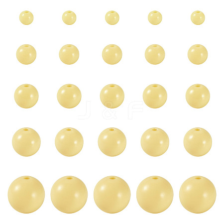 100Pcs 5 Styles Opaque Acrylic Beads MACR-TADJ0001-12D-1