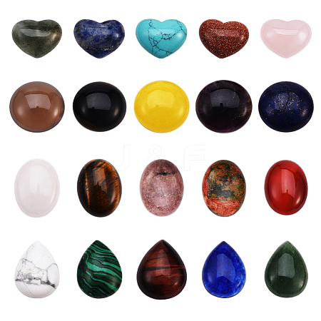 SUNNYCLUE Natural/Synthetic Gemstone Cabochons G-SC0001-01-1