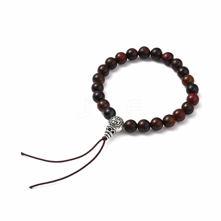 Buddhist Jewelry Wood Beaded Stretch Bracelets Making BJEW-JB05786-01-1