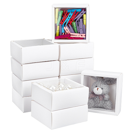 Foldable Square Paper Storage Gift Boxes LS-CON-WH0110-42C-02-1