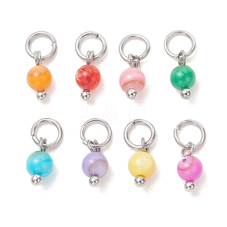 Dyed Natural Freshwater Shell Pendants PALLOY-JF05441-02-1