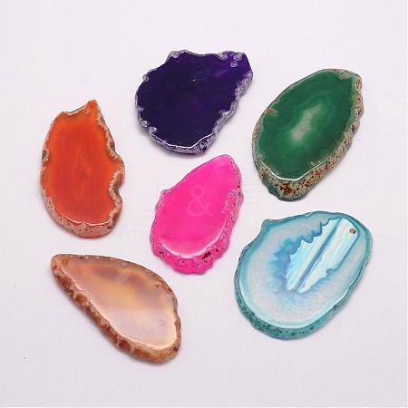 Natural Agate Pendants G-F390-01-1