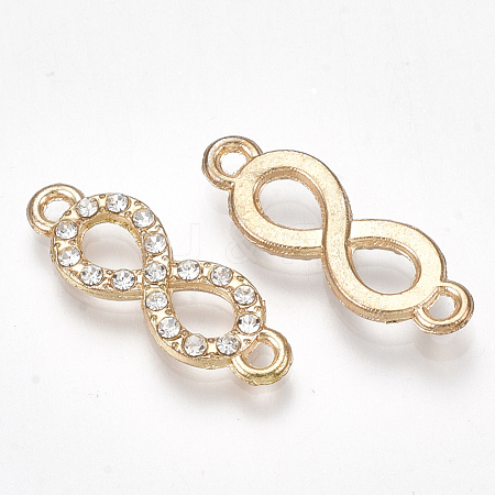 Alloy Rhinestone Links connectors X-ALRI-T004-20G-1