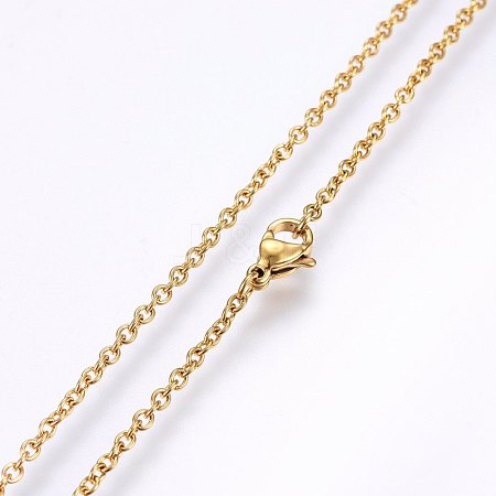 304 Stainless Steel Cable Chains Necklaces MAK-L015-34B-1