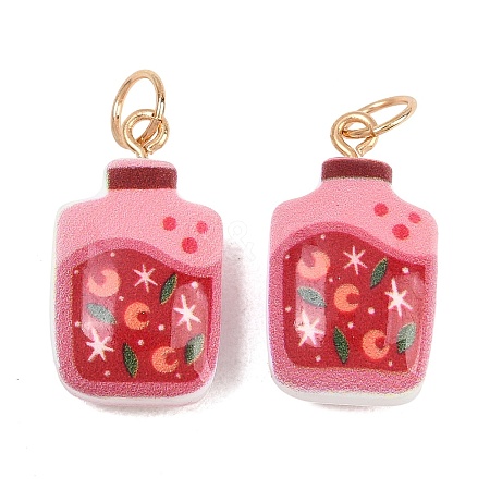 Printed Opaque Acrylic Pendants SACR-P036-01I-G-1