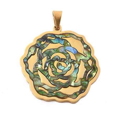 304 Stainless Steel Pendants STAS-F313-02G-1