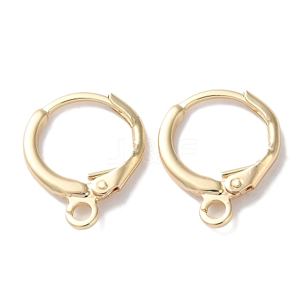 Rack Plating Brass Hoop Earring Settings KK-F090-14LG-1