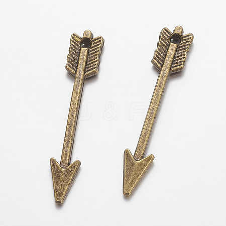 Tibetan Style Zinc Alloy Arrow Pendants TIBEP-M002-102-NR-1