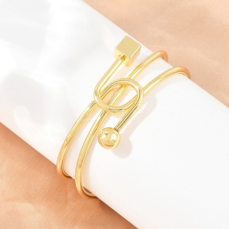 Brass Knot Open Cuff Bangles for Women KK-CBA5A76-03G-1