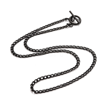 Ion Plating(IP)  304 Stainless Steel Chain Necklaces NJEW-A002-07EB-1