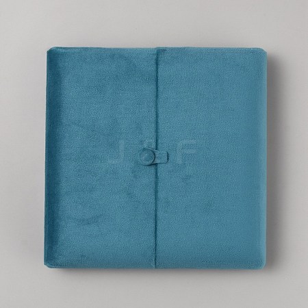 Square Velvet Necklace & Ring Storage Boxes VBOX-WH0018-01-1