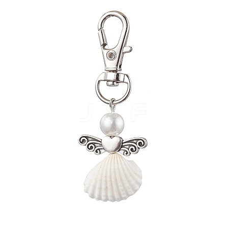 Angel Spiral Shell Pendant Decooration HJEW-JM01964-02-1
