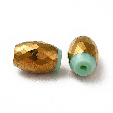 Opaque Electroplate Glass Beads EGLA-H003-02G-06-1