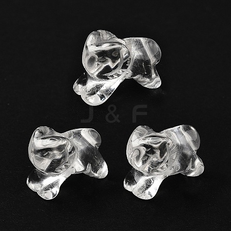 Chinese Zodiac Natural Quartz Crystal Carved Beads G-D300-01E-1