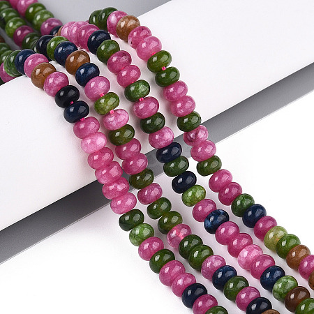 Dyed Natural White Jade Beads Strands G-T139-58B-01-1