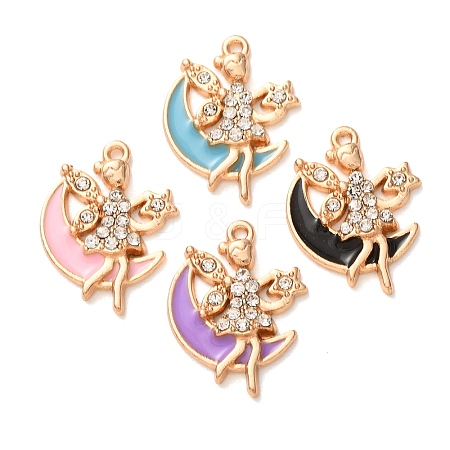 Alloy Enamel Pendants RB-CBAA987-21KCG-1