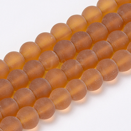 Transparent Glass Beads Strands X-GLAA-Q064-13-8mm-1