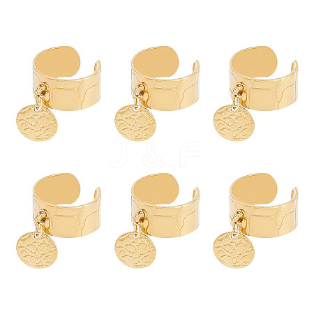 304 Stainless Steel Open Cuff Finger Rings RJEW-UN00010-1