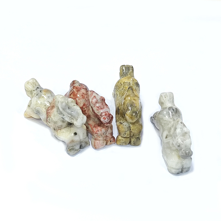 Natural Crazy Agate Carved Healing Horse Figurines DJEW-D012-05D-1