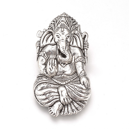 Tibetan Style Alloy Pendants X-TIBEP-T002-113AS-NR-1
