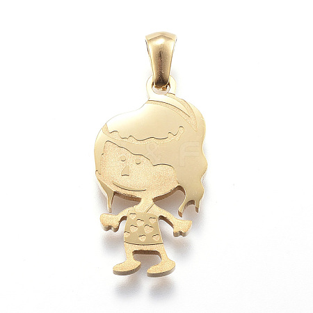 Ion Plating(IP) 304 Stainless Steel Pendants STAS-K162-029G-1