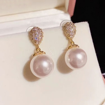 Alloy Rhinestone Teardrop Stud Earrings WG02693-01-1