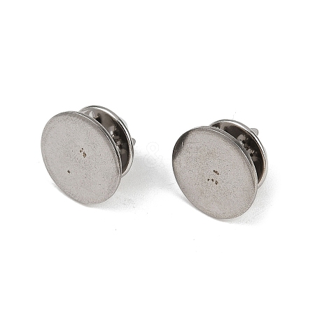 304 Stainless Steel Butterfly Clutches Pin Backs STAS-P262-03P-04-1