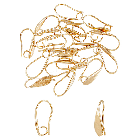 20Pcs Brass Earring Hooks KK-FH0007-17G-1