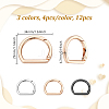 12Pcs 3 Colors Alloy Spring Gate Rings FIND-NB0006-22-2
