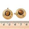Natural Tiger Eye Pendants STAS-G397-07G-03-3