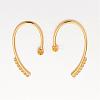 Alloy Cuff Earring Rhinestone Settings KK-M173-02G-1