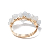 Natural Aquamarine Finger Rings RJEW-TA00198-04-4
