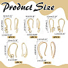 20Pcs 5 Styles Brass Cubic Zirconia Earring Hooks KK-ME0002-56-2