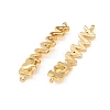 Mother's Day Brass Connector Charms KK-F919-33G-2
